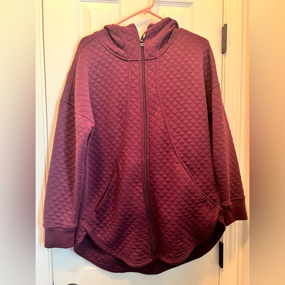 Maroon zip up sweatshirt
